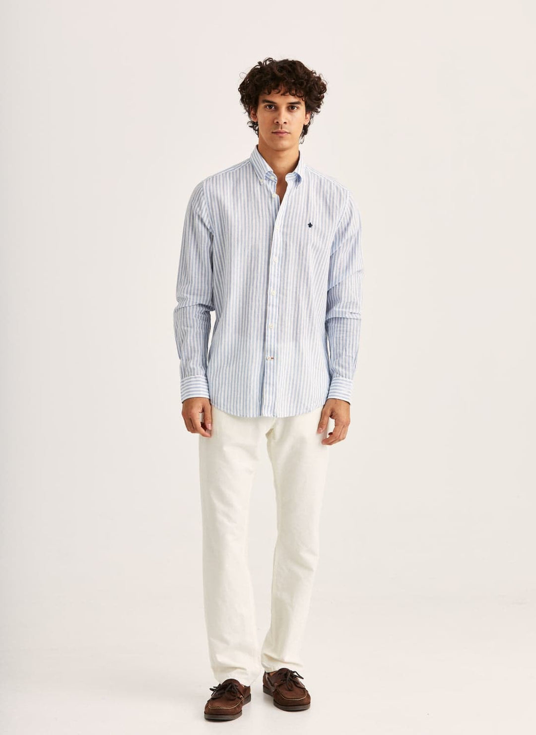 Douglas Linen Stripe Shirt - classic fit