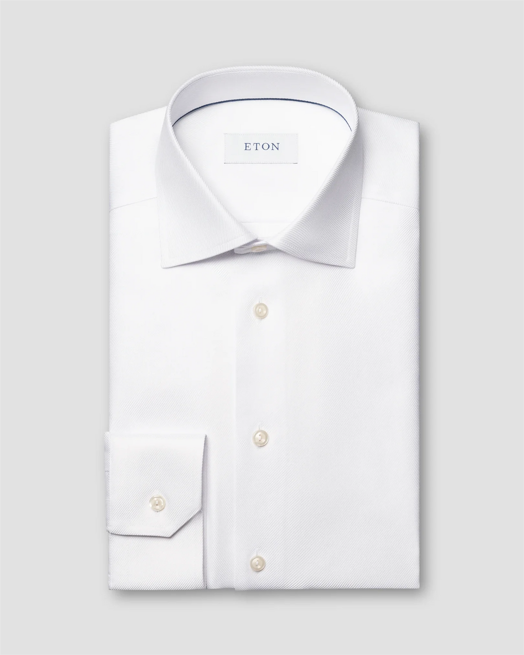 Contemporary Solid Textured Twill Shirt