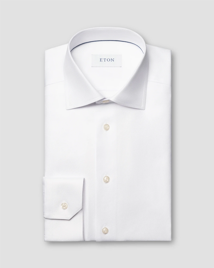 Contemporary Solid Textured Twill Shirt