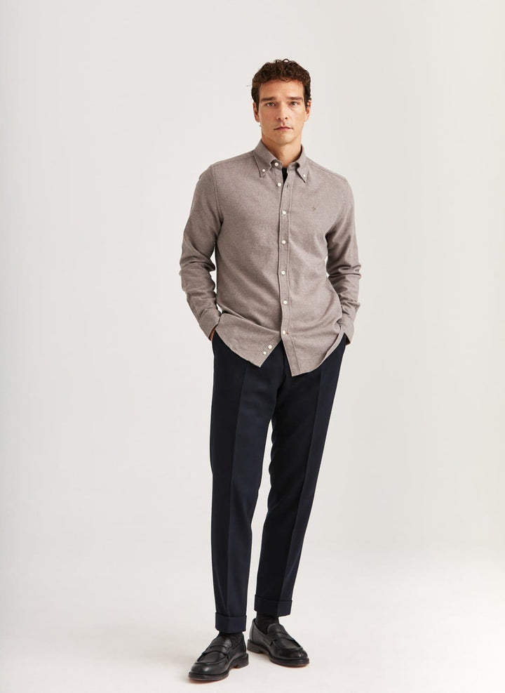 Twill Flannel Shirt - Slim Fit
