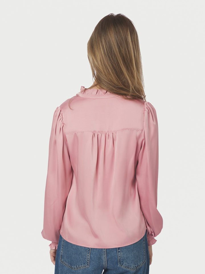 Delsie Drapy Sateen Blouse