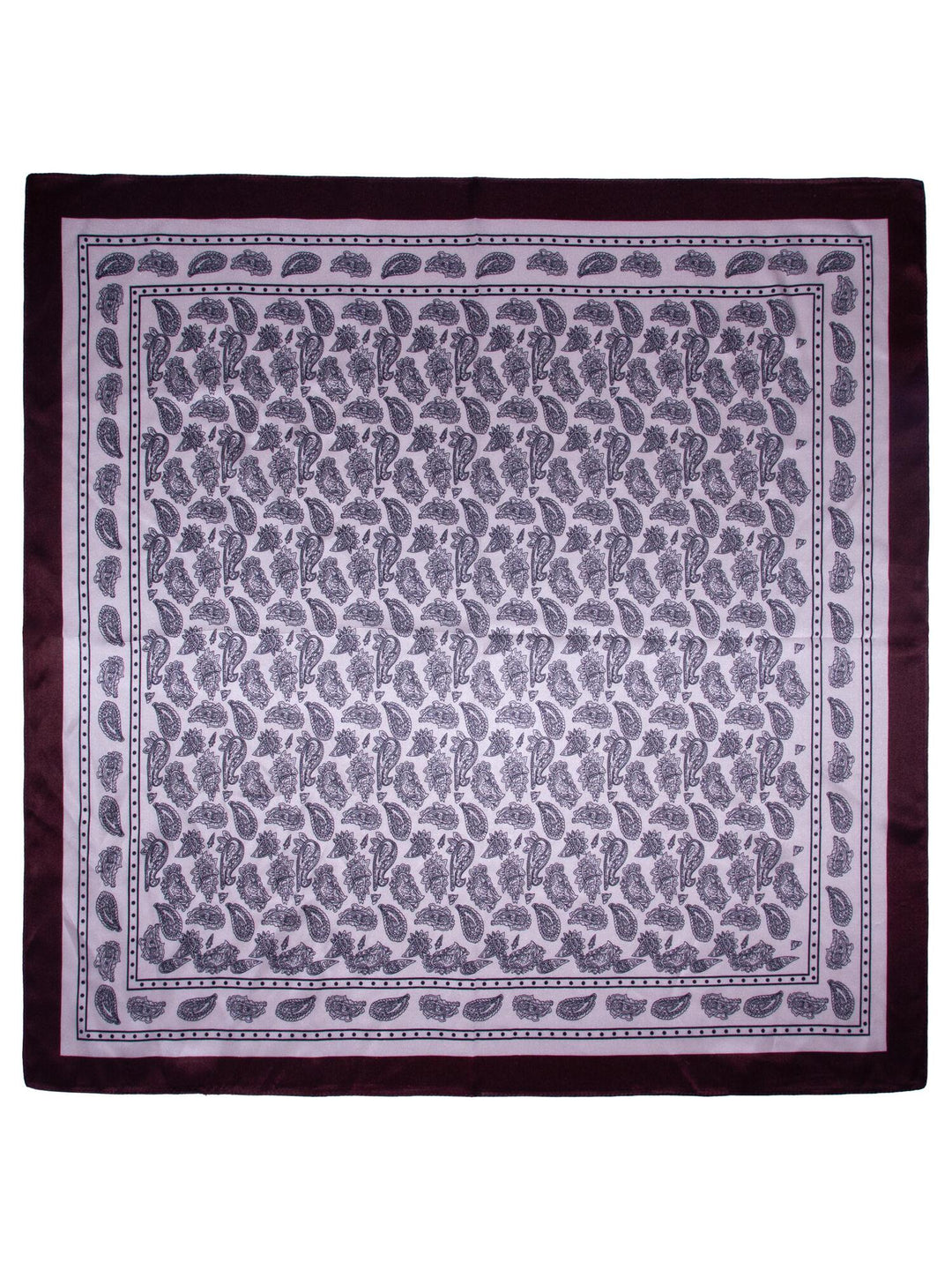 Skjerf paisley SILKE 70x70cm