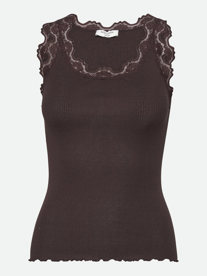 Babette Silk top w/lace