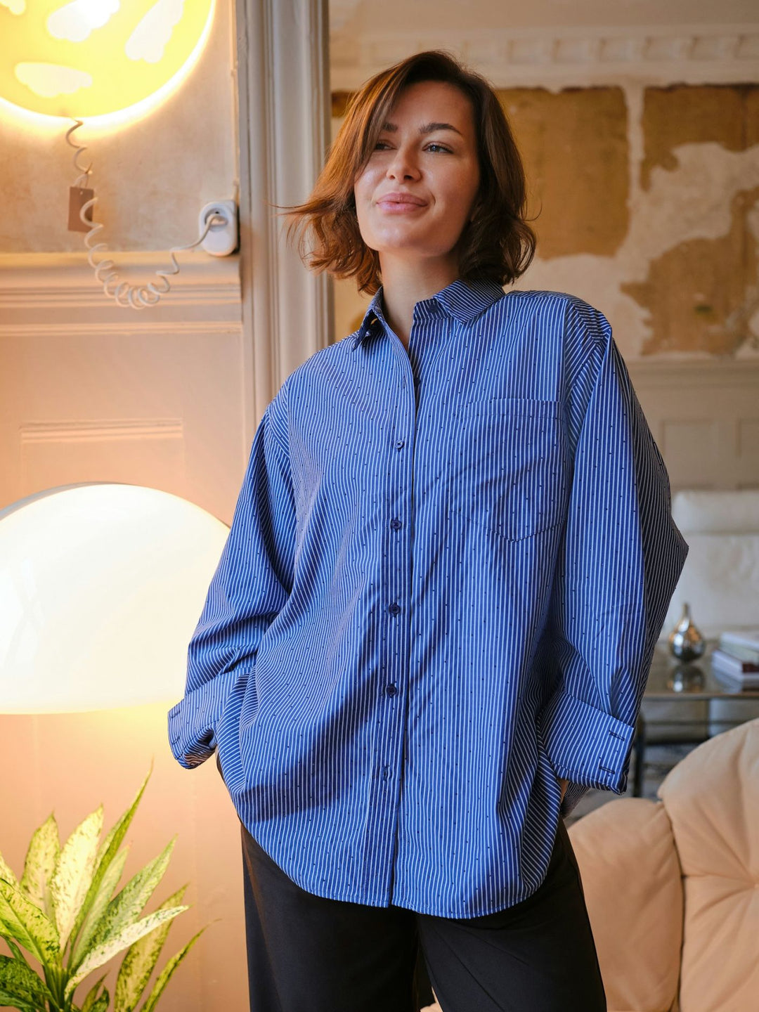 Dalma B Stripe Stone Shirt