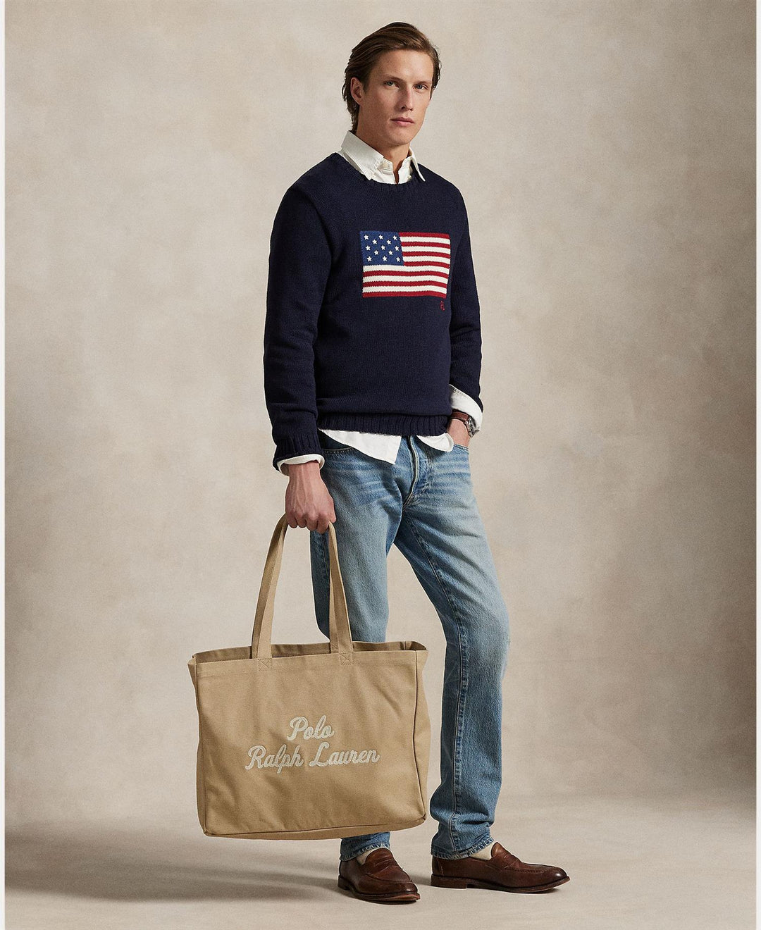 Embroidered Canvas Tote LARGE