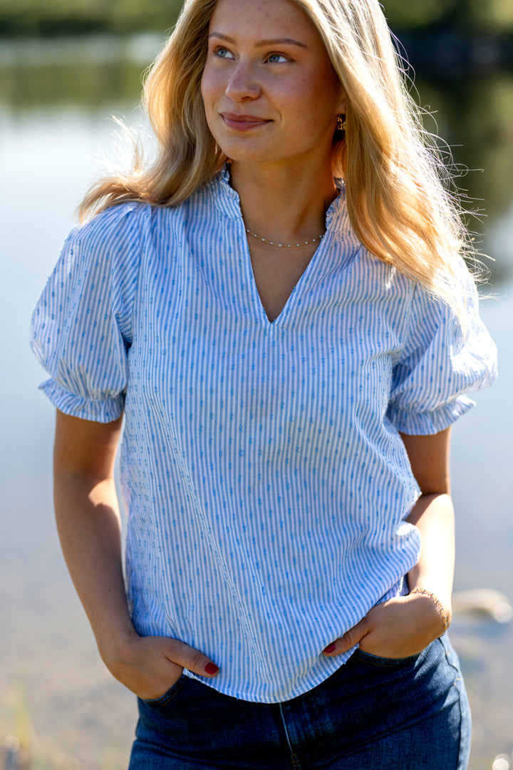 Odesa Dot Stripe Blouse