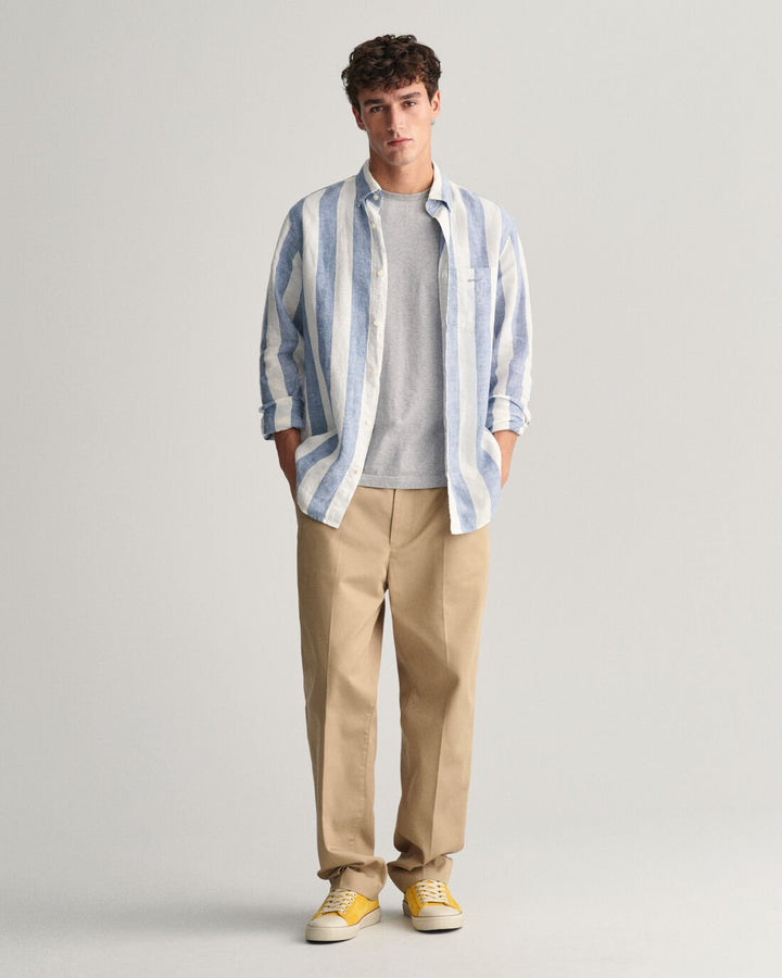 Reg Bold Stripe Linen Shirt