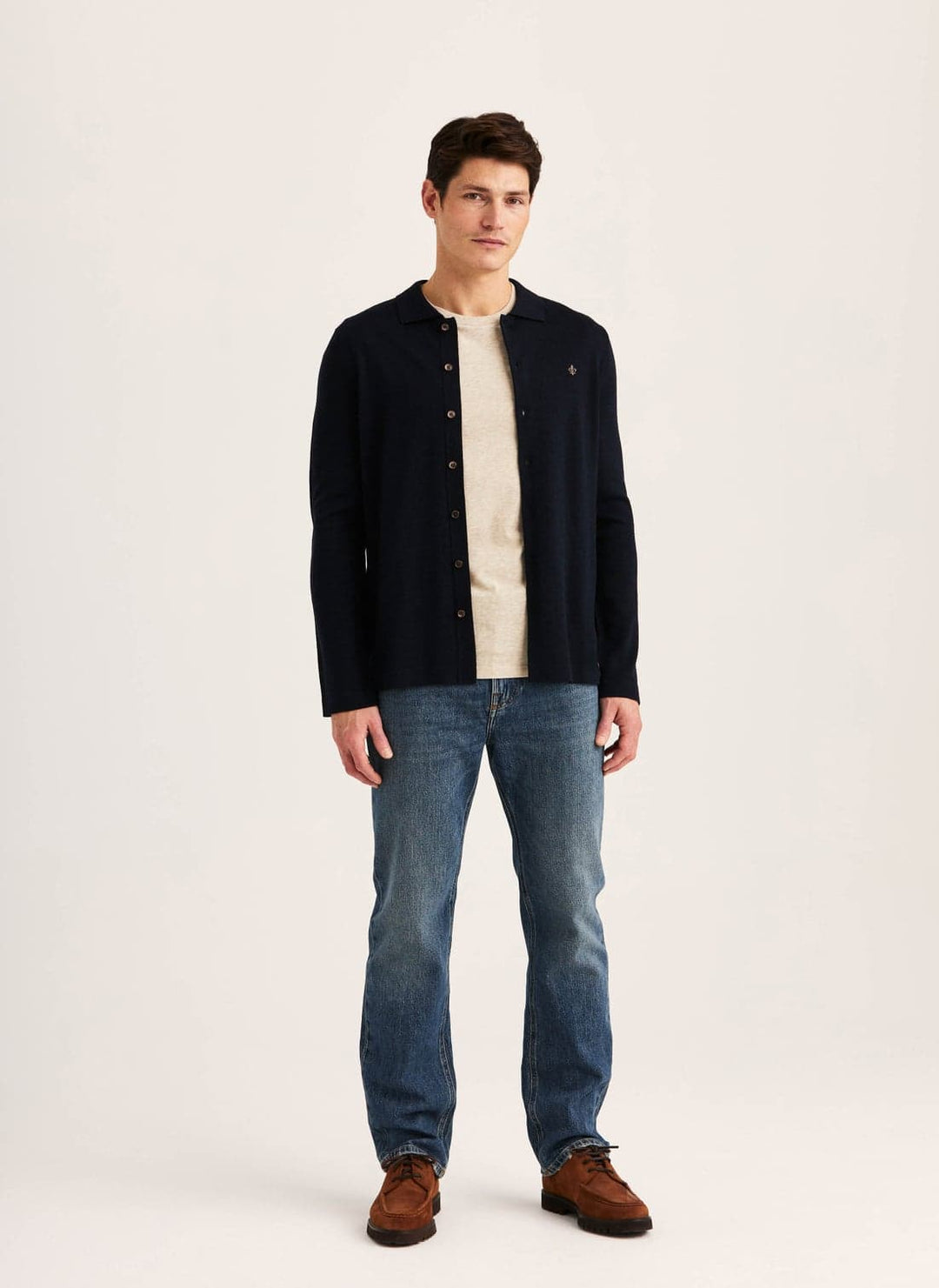 Merino shirt cardigan