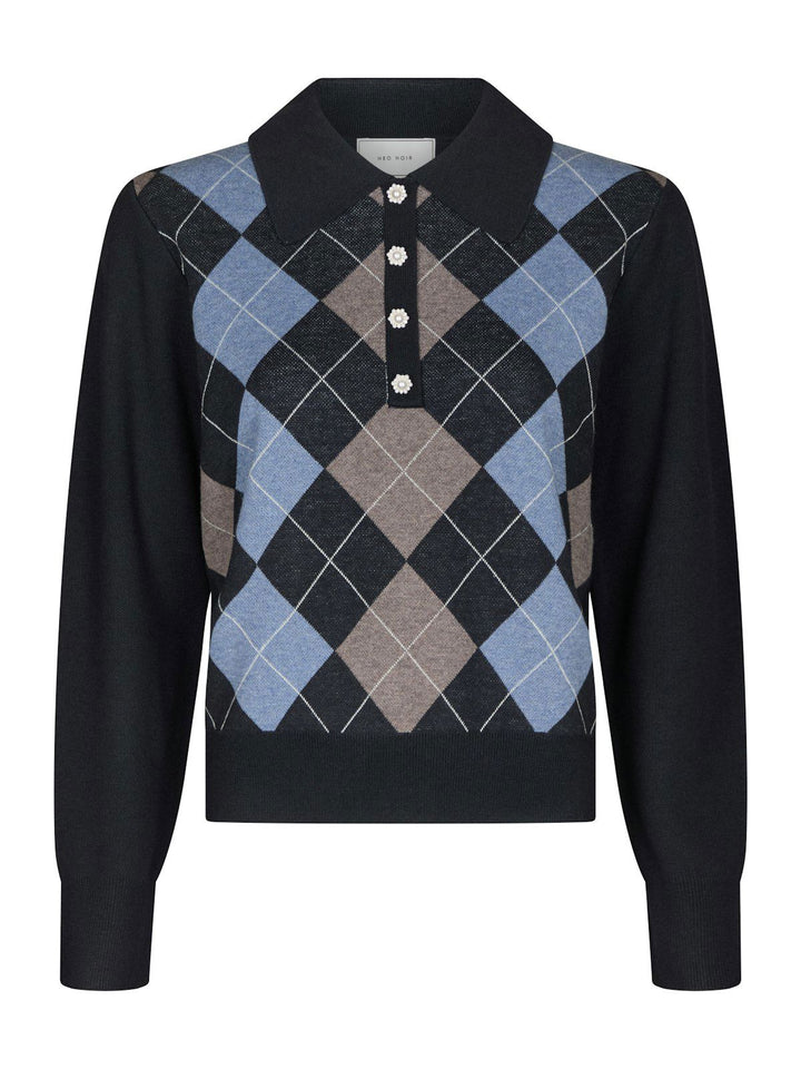 Julina Check Knit Blouse