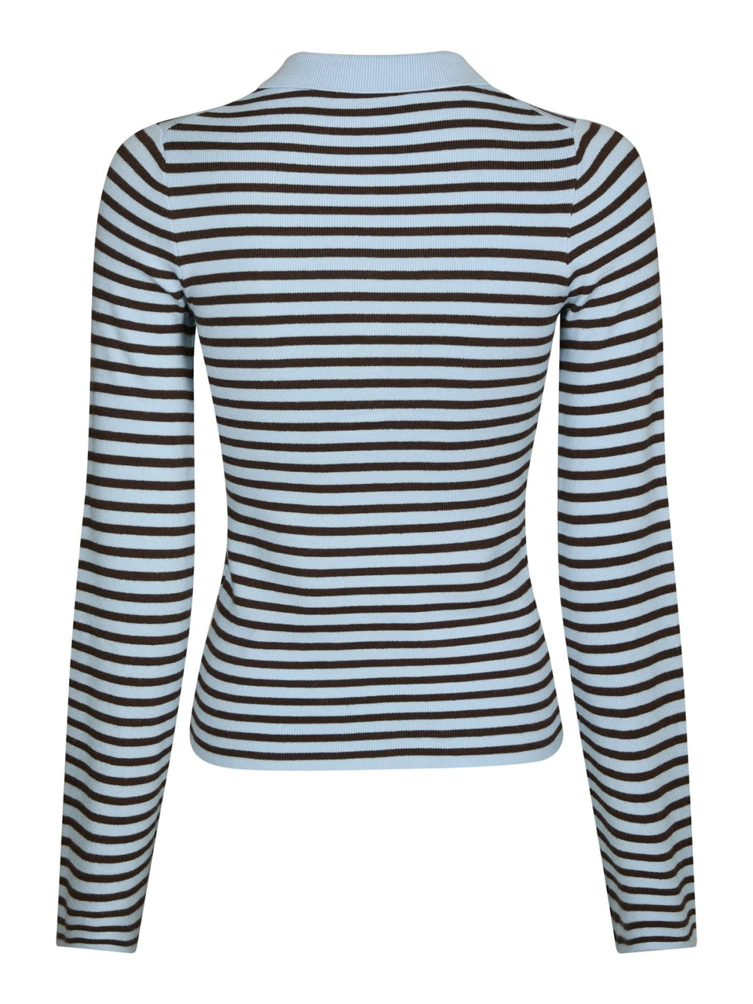 Fannya Long Sleeve Striped Knit Polo