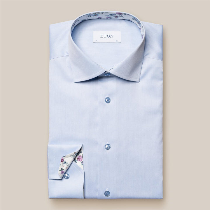 Floral Collar Signature Twill Contemporary Shirt