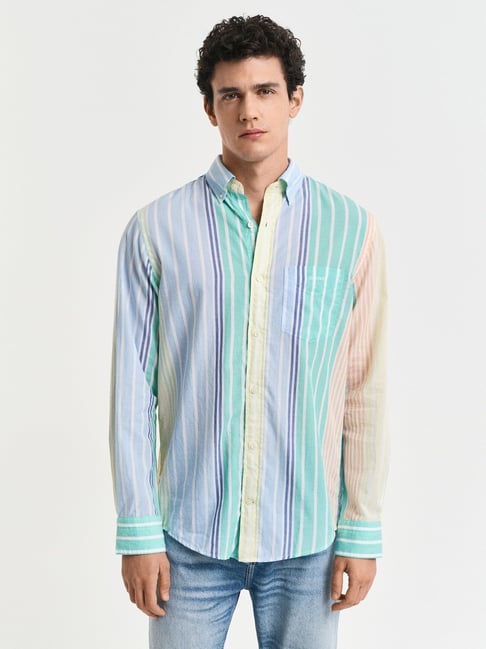 Reg Voile Multi Stripe Shirt
