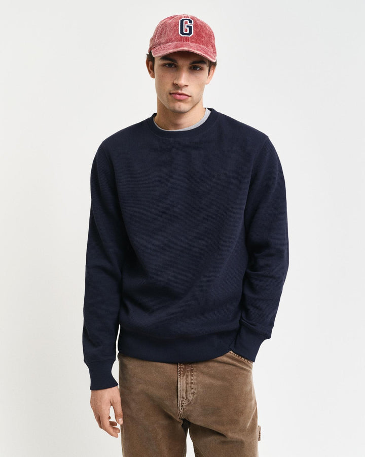 Waffle C-Neck Sweat