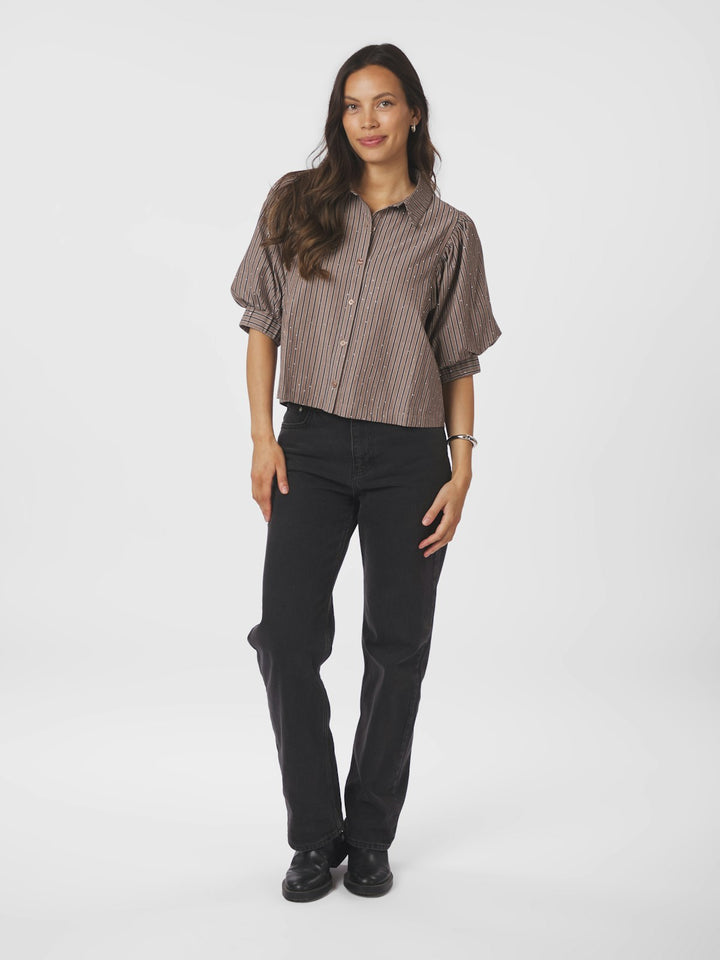 Etta Soft Stripe Stone Shirt