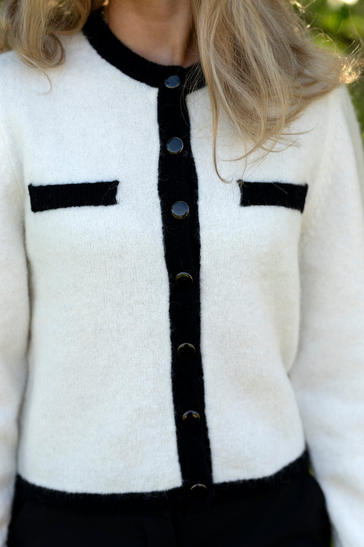 Gzalpha Ls Contrast Cardigan
