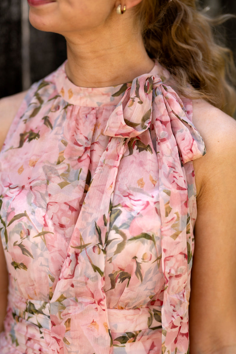 Marli Flower Chiffon Dress