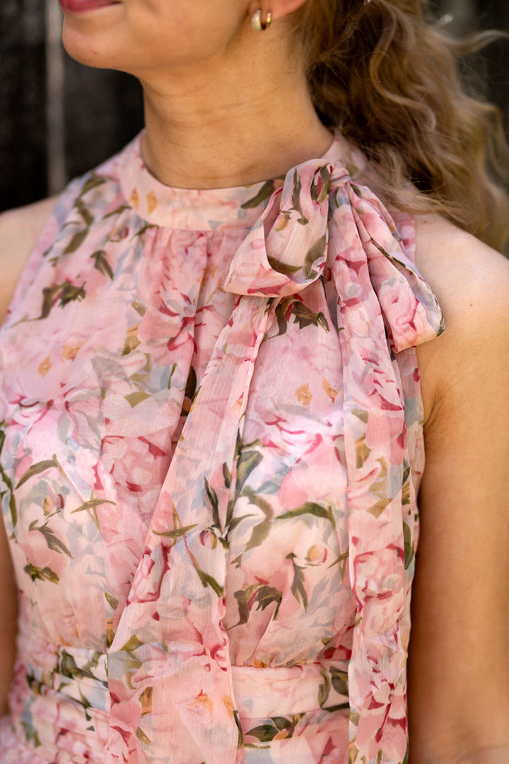 Marli Flower Chiffon Dress