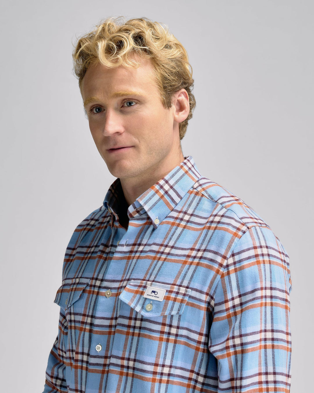 Bold Check Blue R