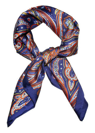 Skjerf  multi paisley 70x70