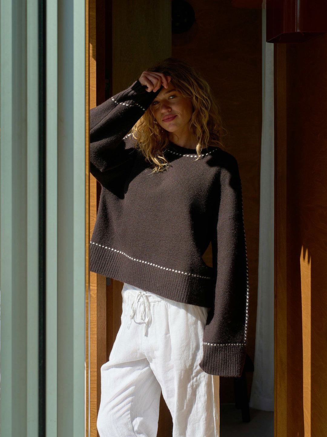 Roeme Knit Stitch Blouse