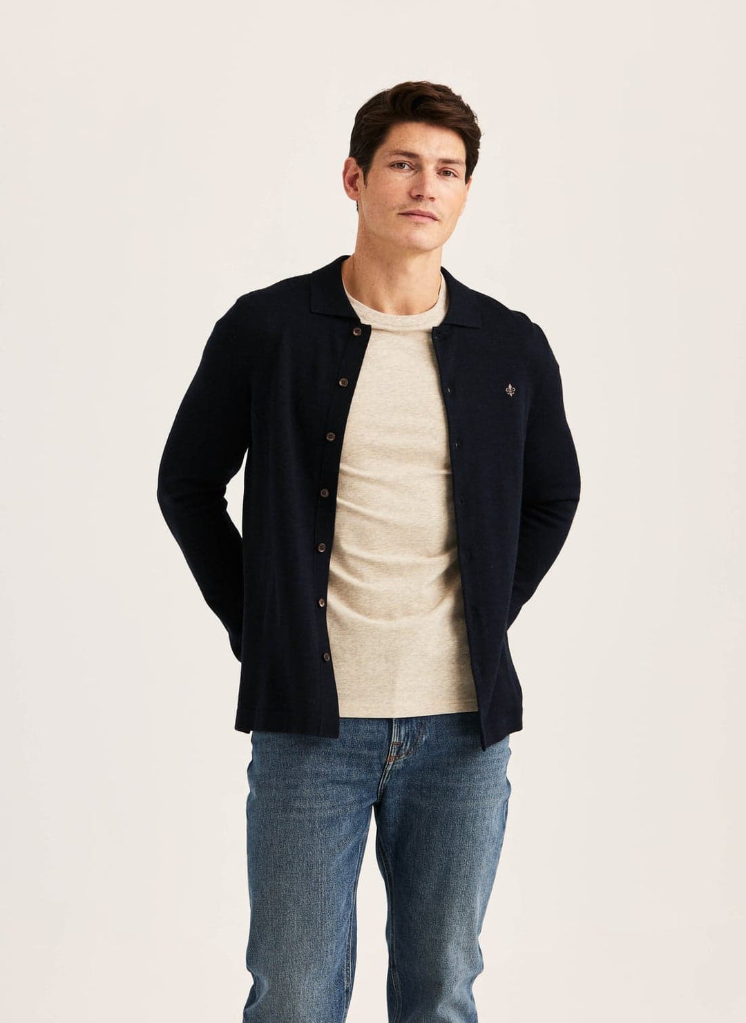 Merino shirt cardigan