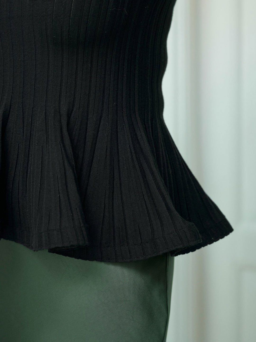 Wallina Peplum Knit Blouse