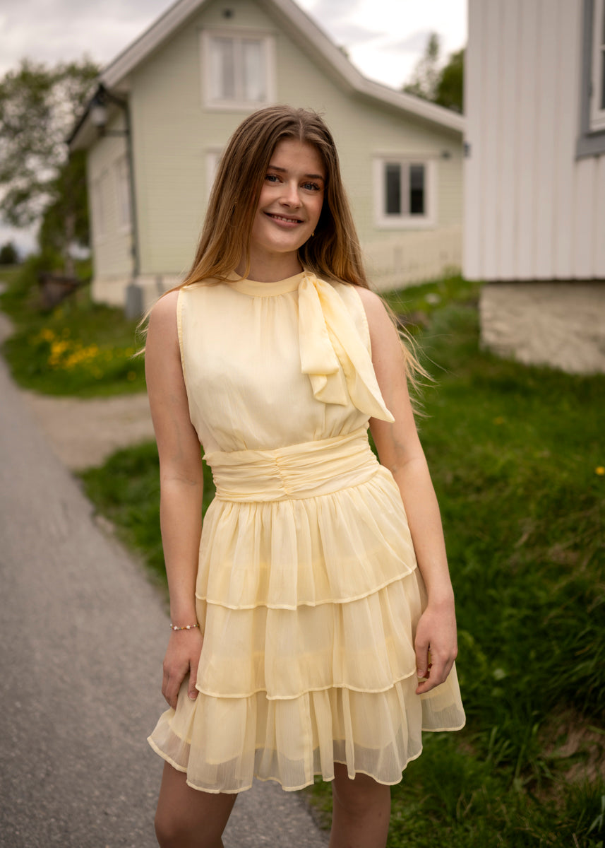 May Solid Chiffon Dress