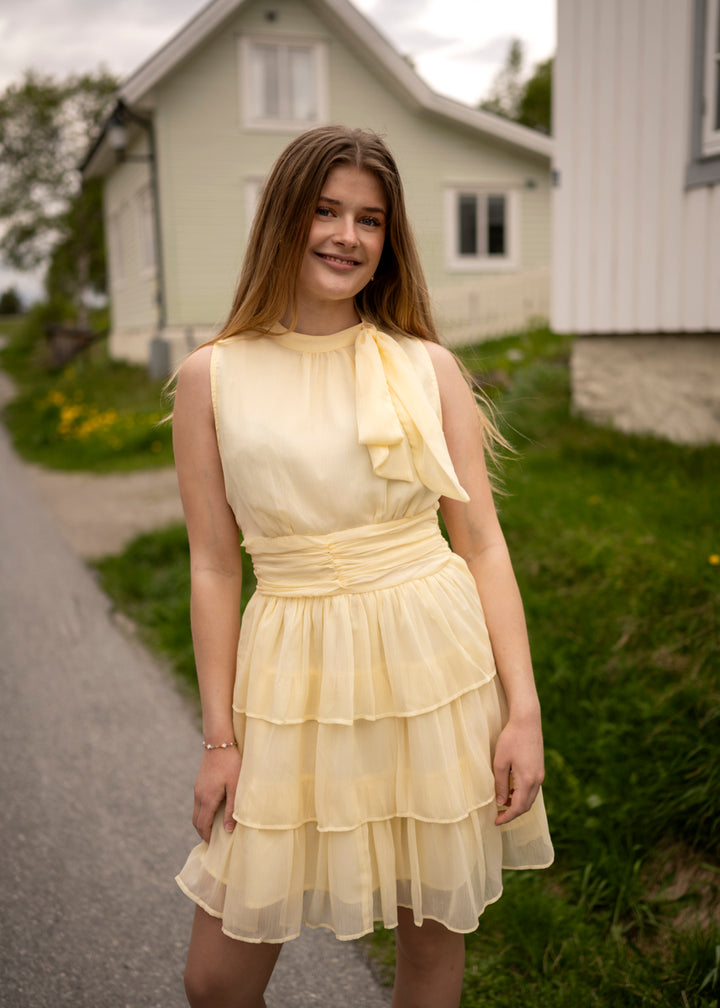May Solid Chiffon Dress