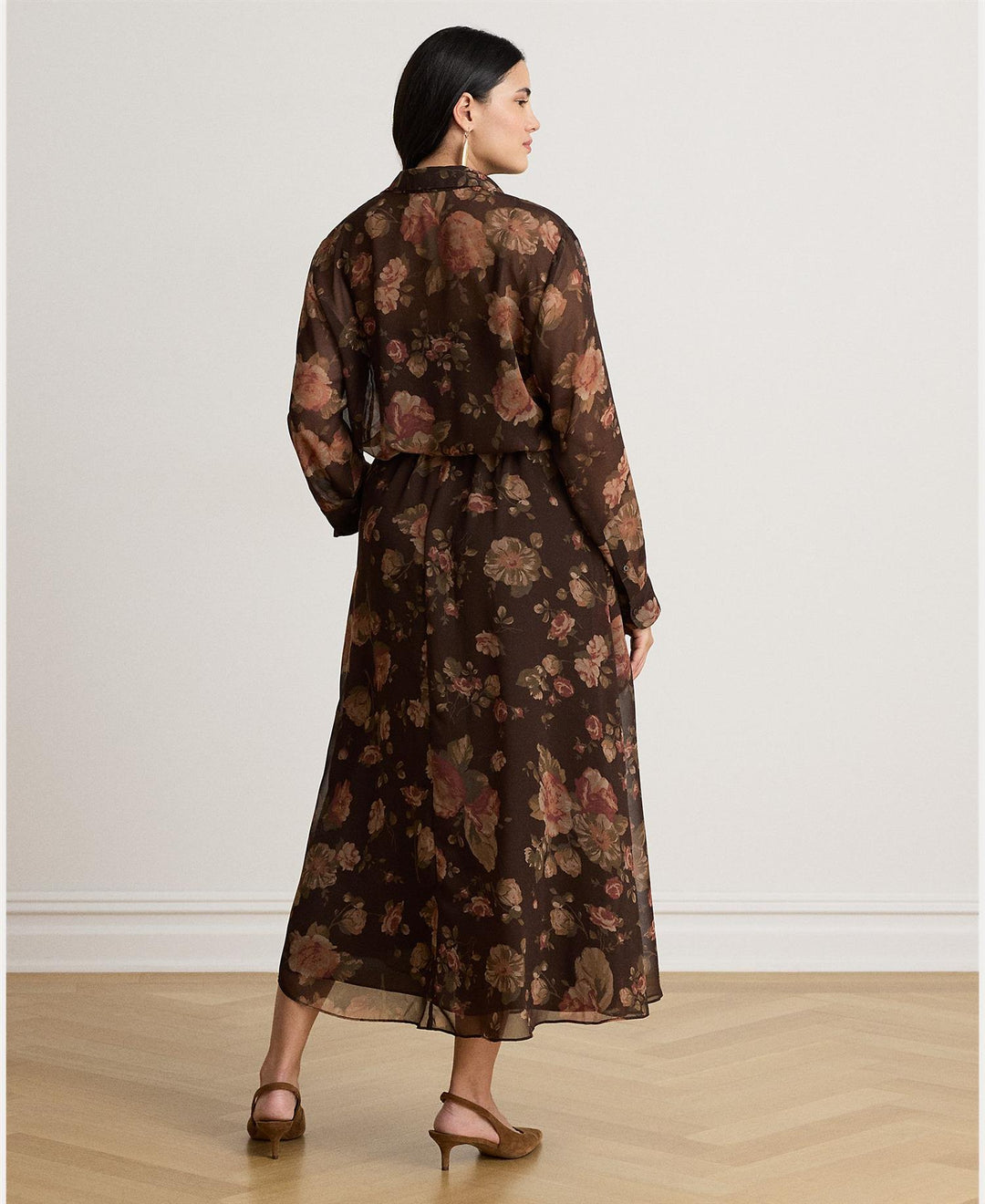 Floral Chiffon Shirtdress