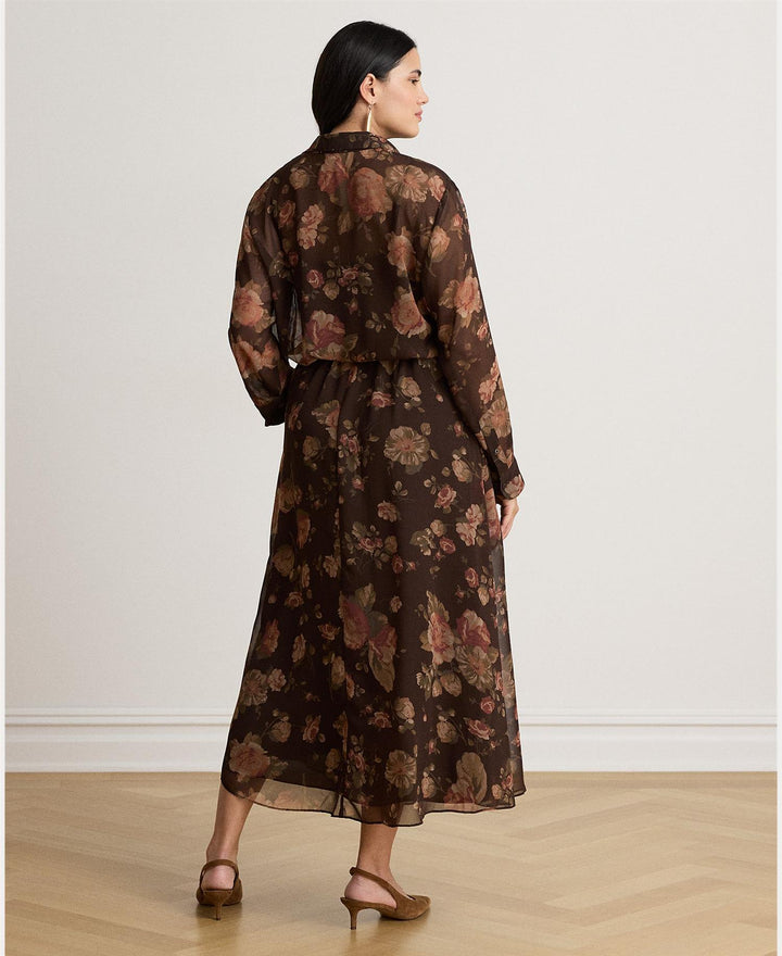 Floral Chiffon Shirtdress