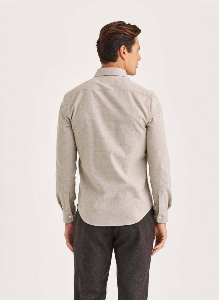 Soft Twill Dogtooth Shirt slim