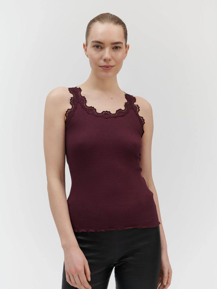 Silk Top W/Lace