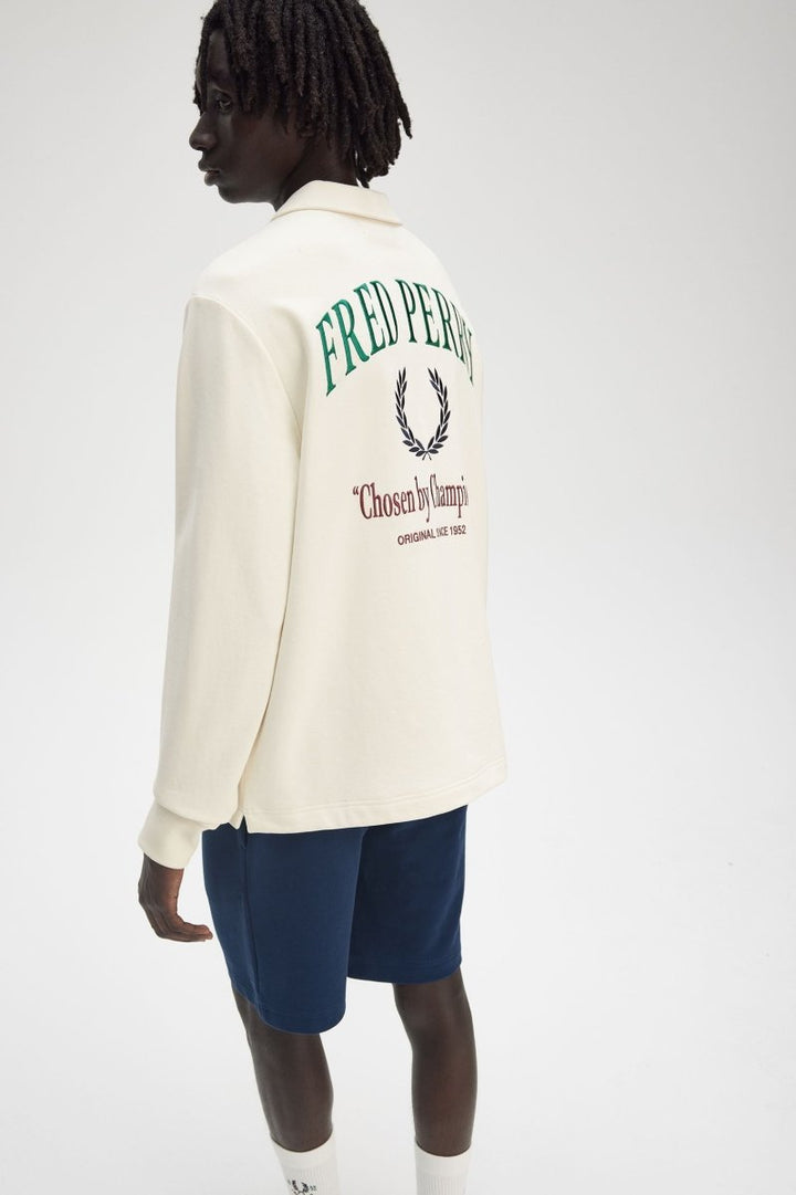 Embroided Champion Collared Sweatshirt