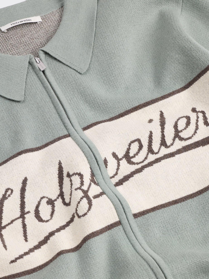 Jacquard Knit Zip Through