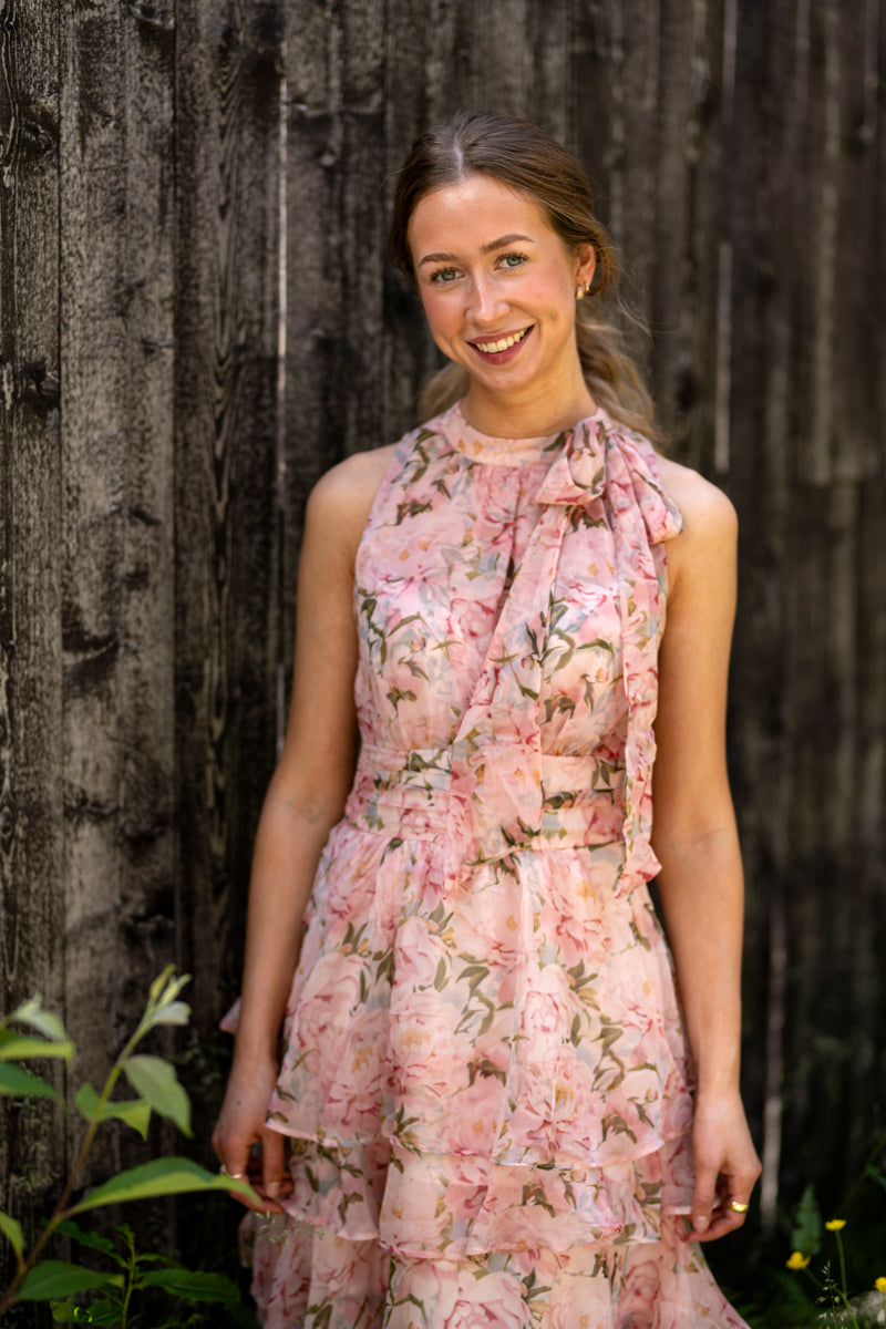 Marli Flower Chiffon Dress