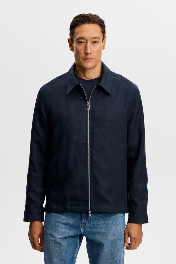 Julius Drape Linen Overshirt