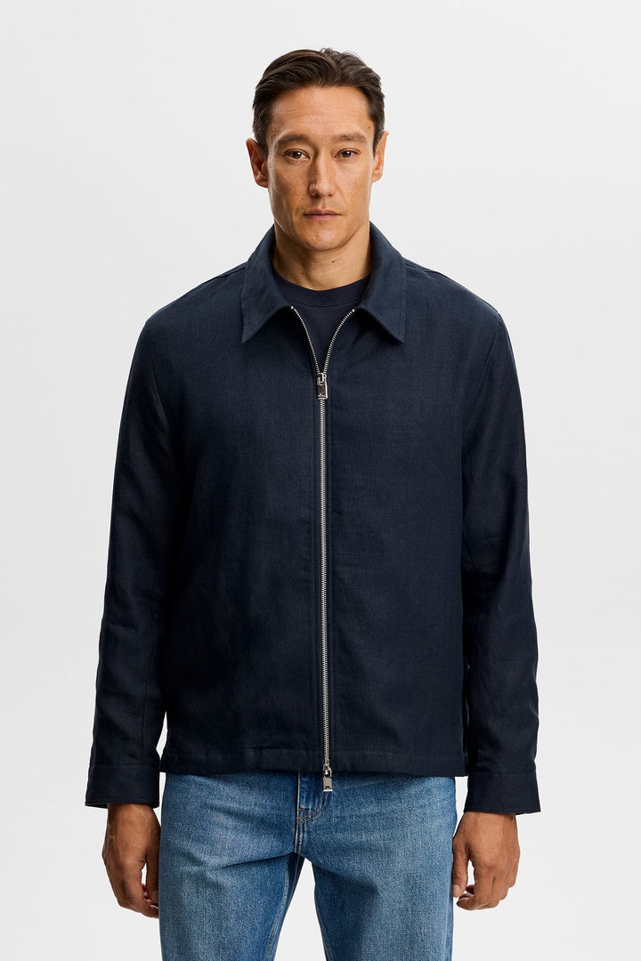 Julius Drape Linen Overshirt