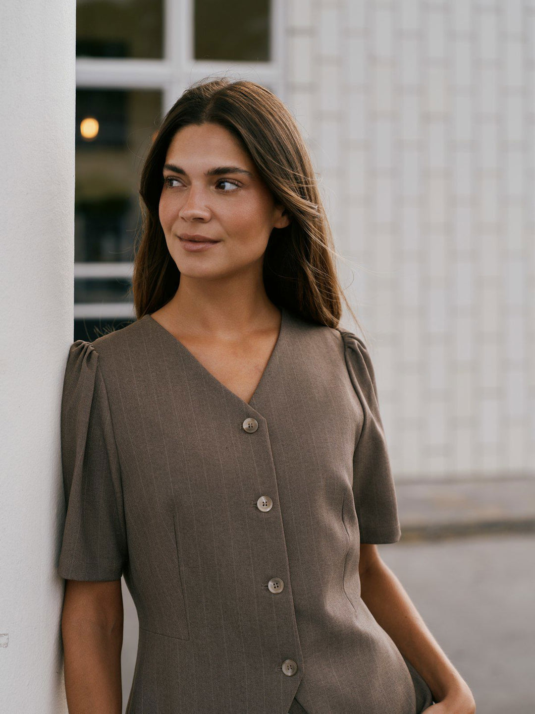 Jules Pinstripe Blouse