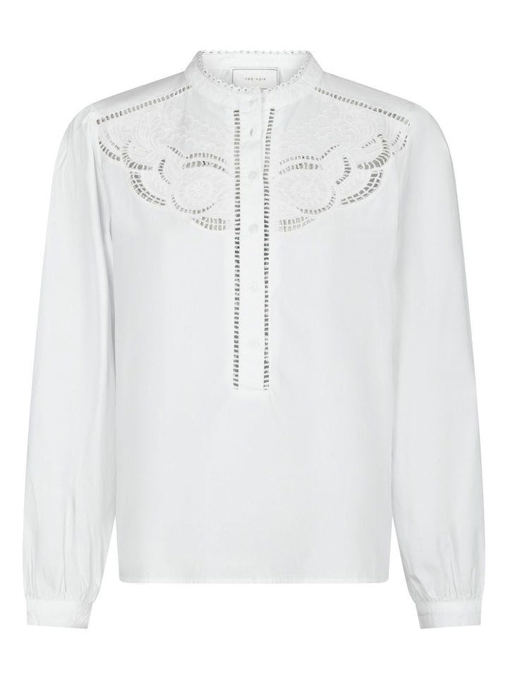 Aneliah C Poplin Emb Blouse