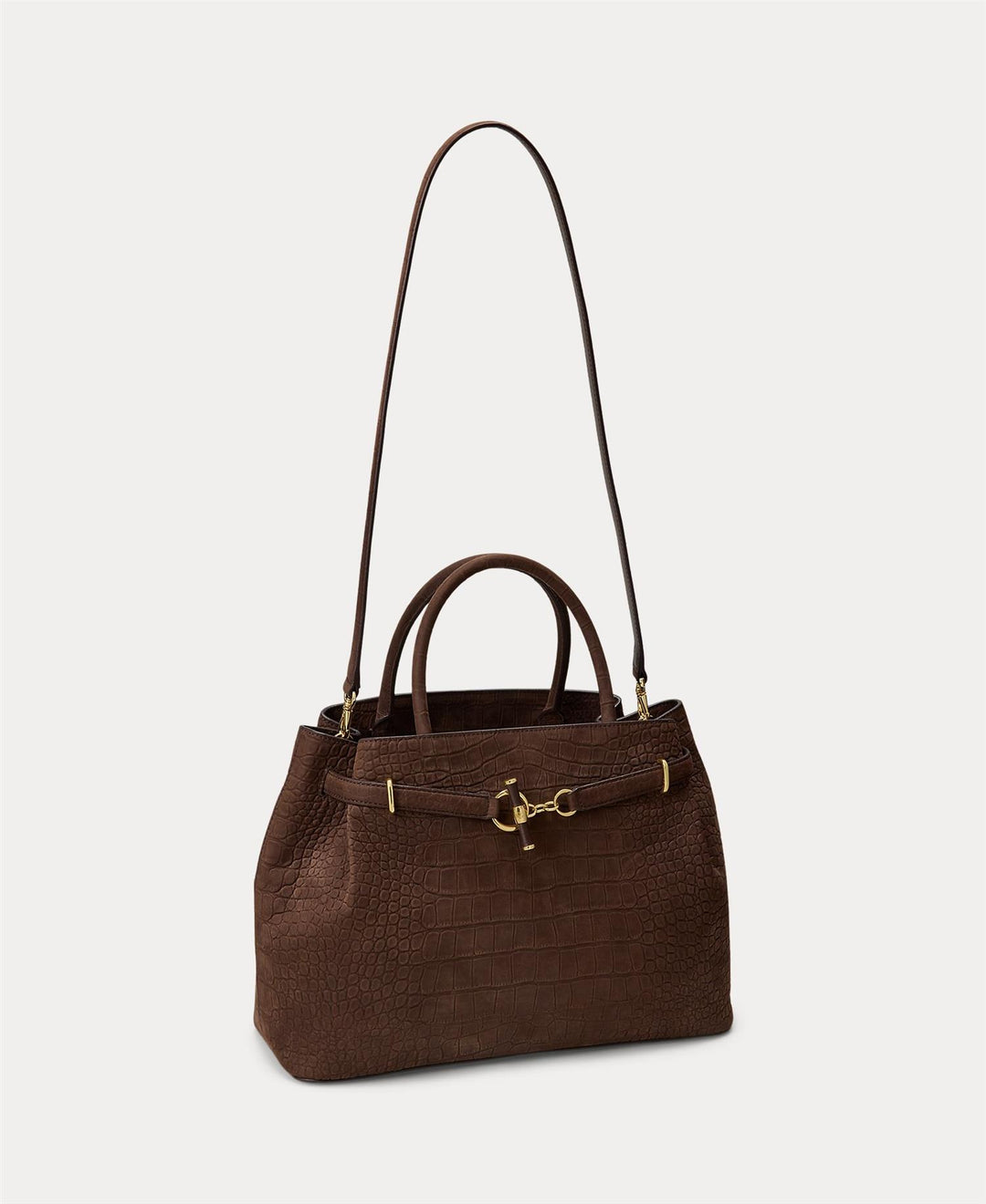 Embossed Nubuck Large Blaike Satchel