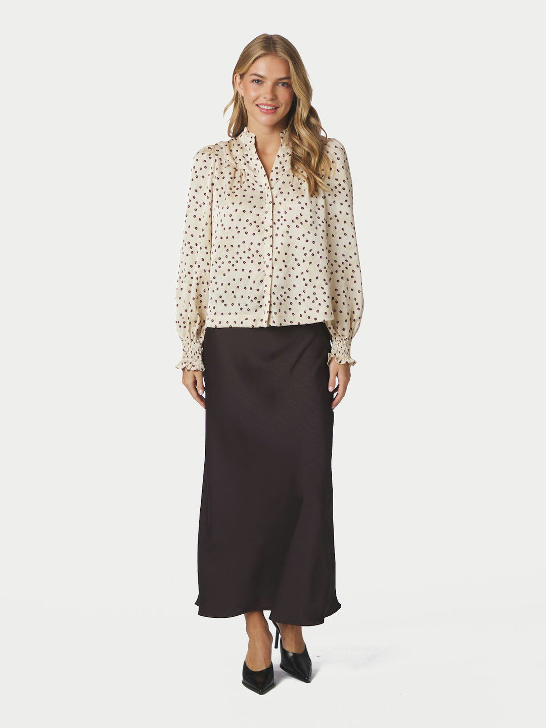 Astrida Flower Jacquard Blouse