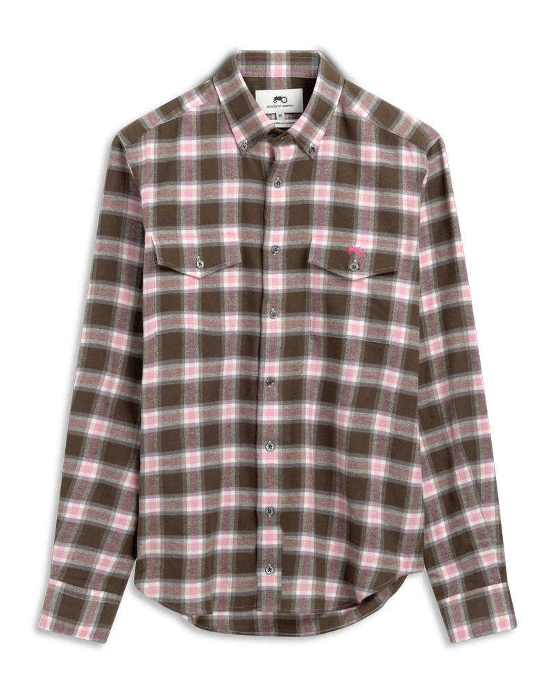 Green Pink Check Shirt R