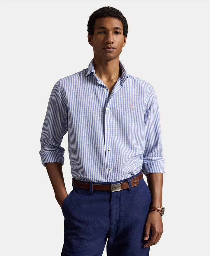 Custom Fit Striped Seersucker Shirt