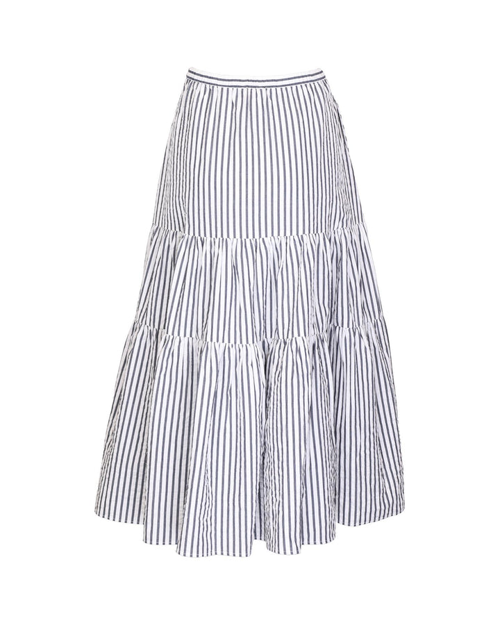 Seersucker Midi Skirt