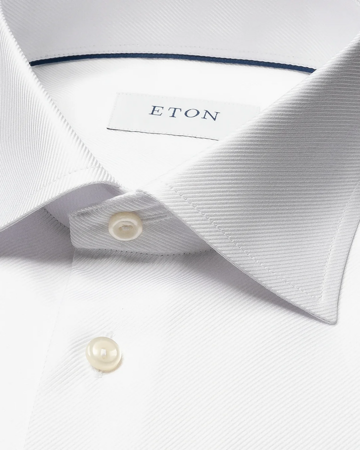 Contemporary Solid Textured Twill Shirt