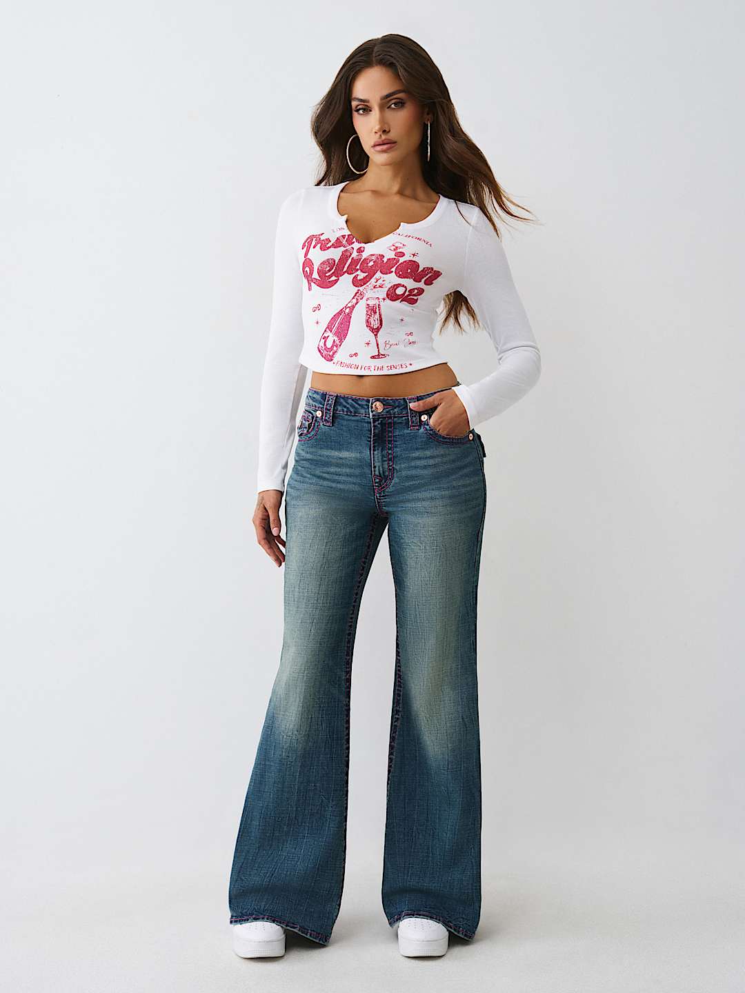 katrina high rise flare flap big t