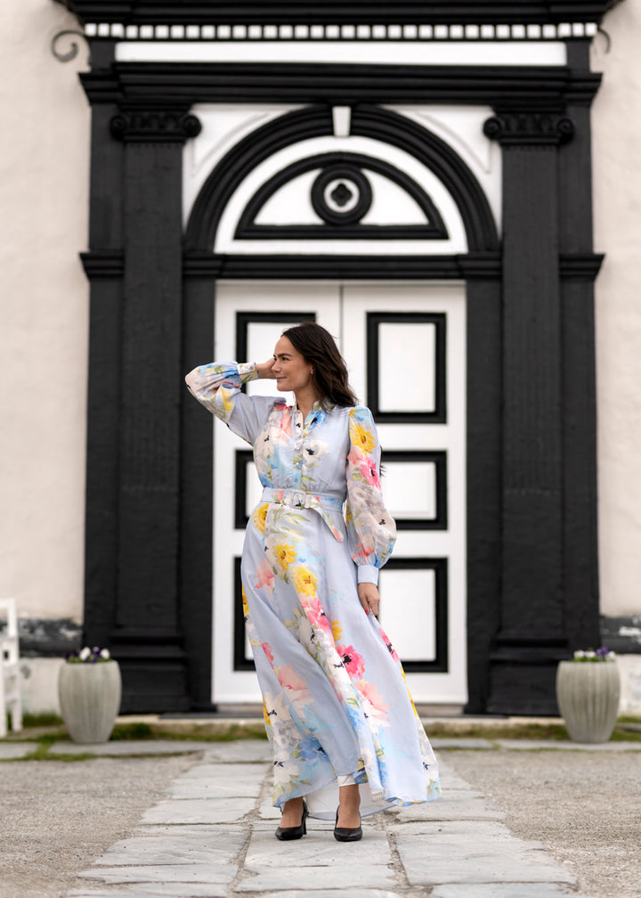 Organza belt dress