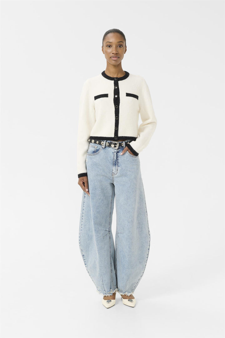 Gzalpha Ls Contrast Cardigan