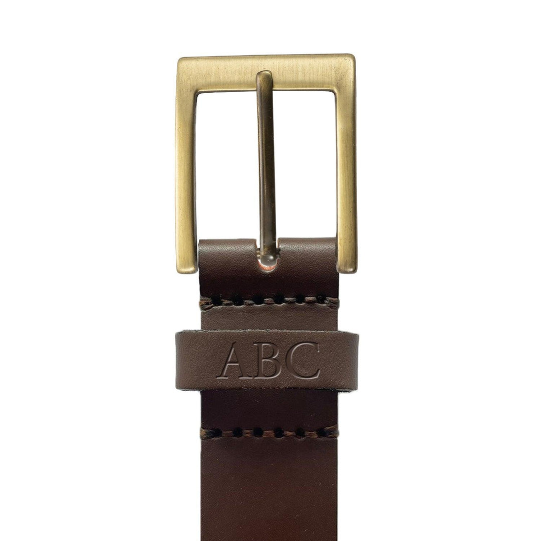 Bordado brown label belt