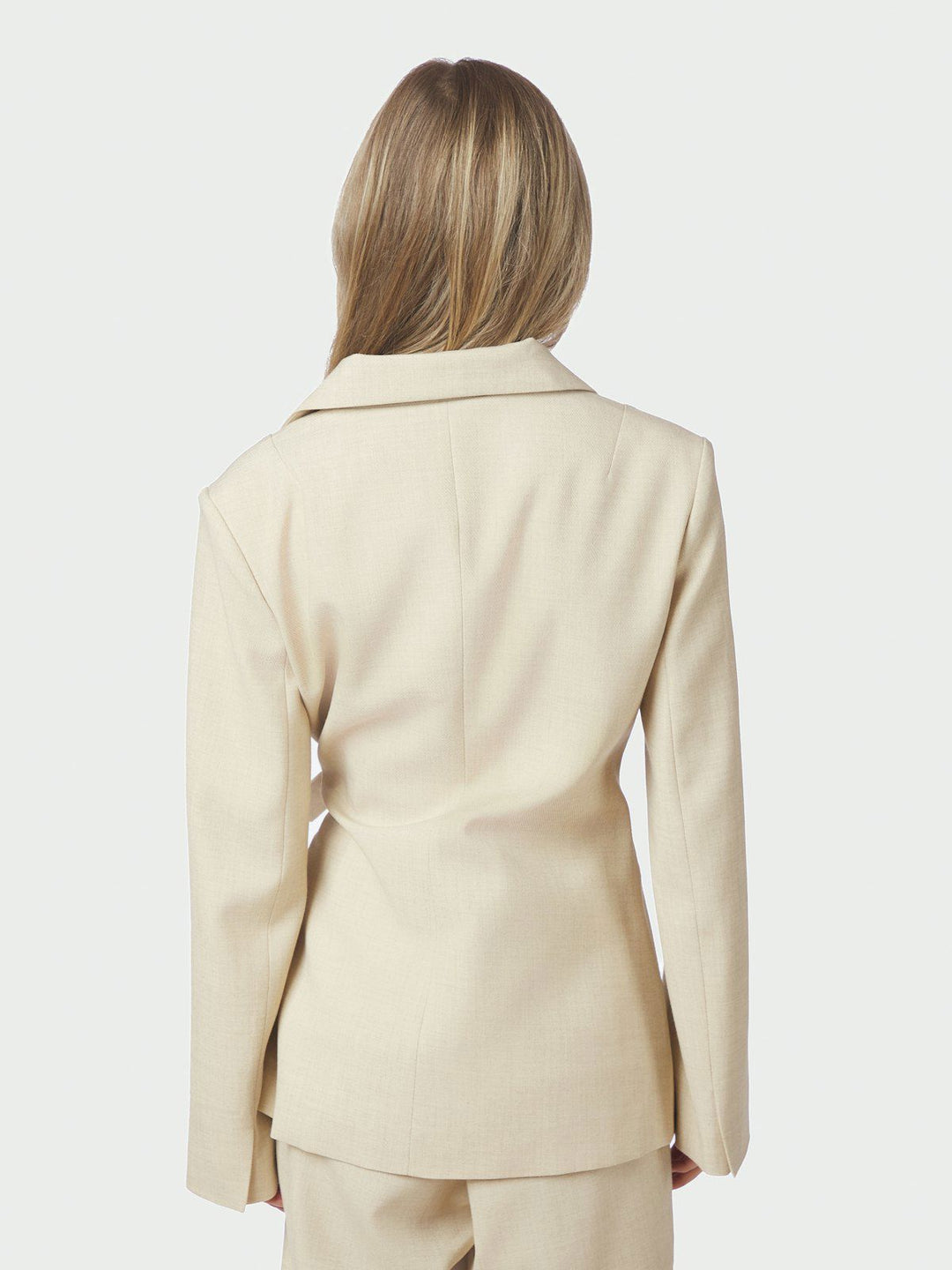 Carmia Melange Tie Blazer